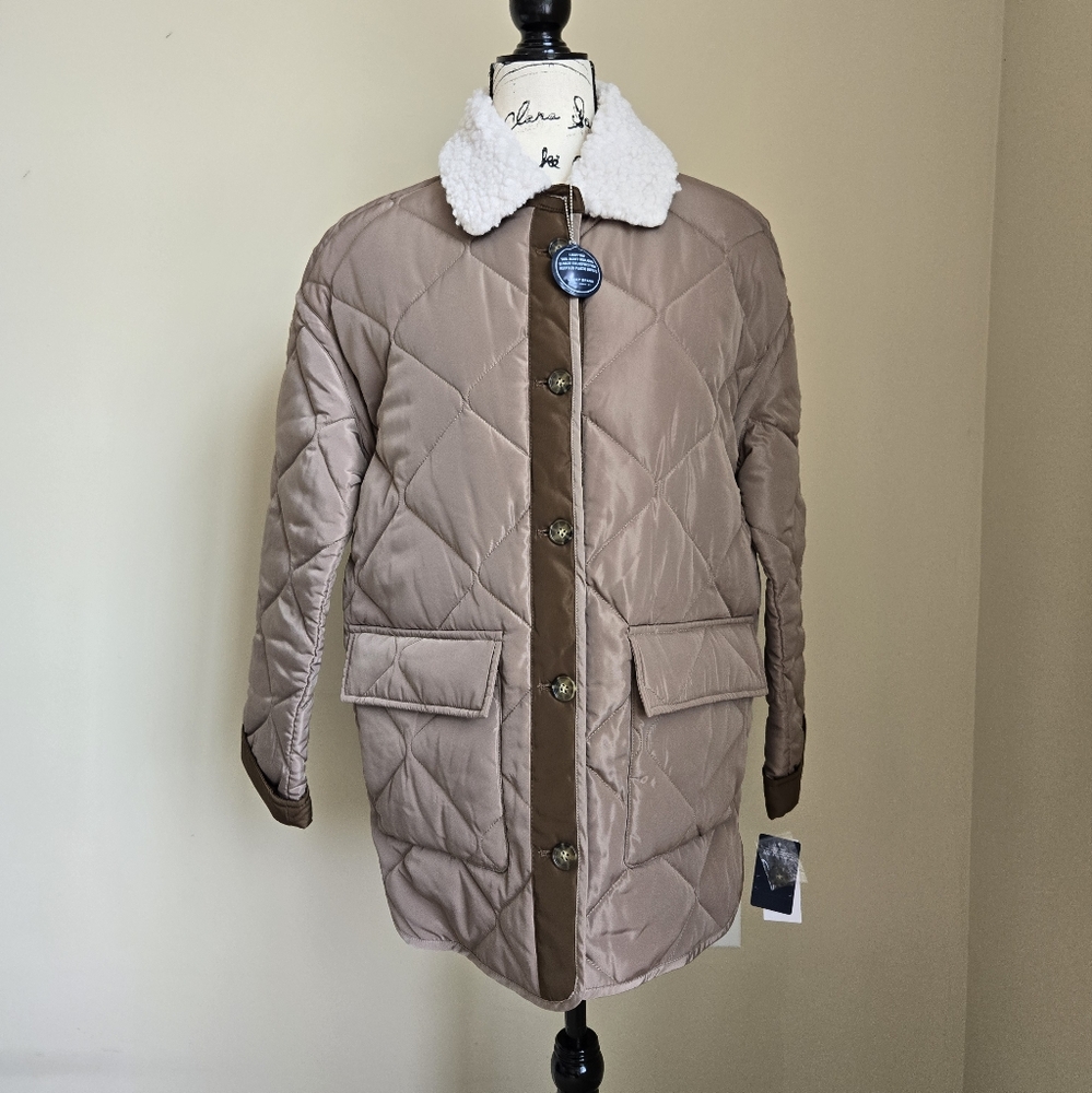 Lucky Brand Oversized Quilted Jacket Womens XS